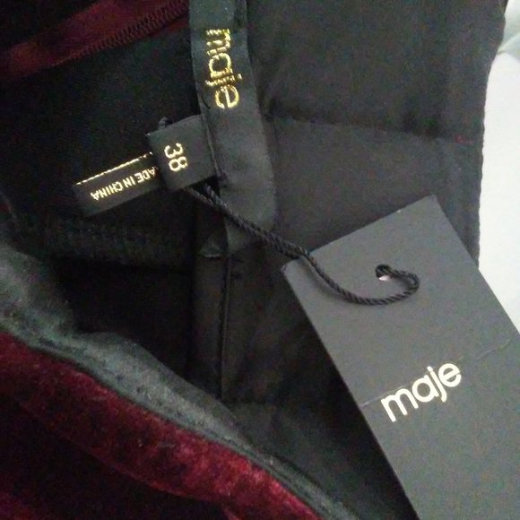 Maje wine colored pleated skirt - Picture 5 of 5